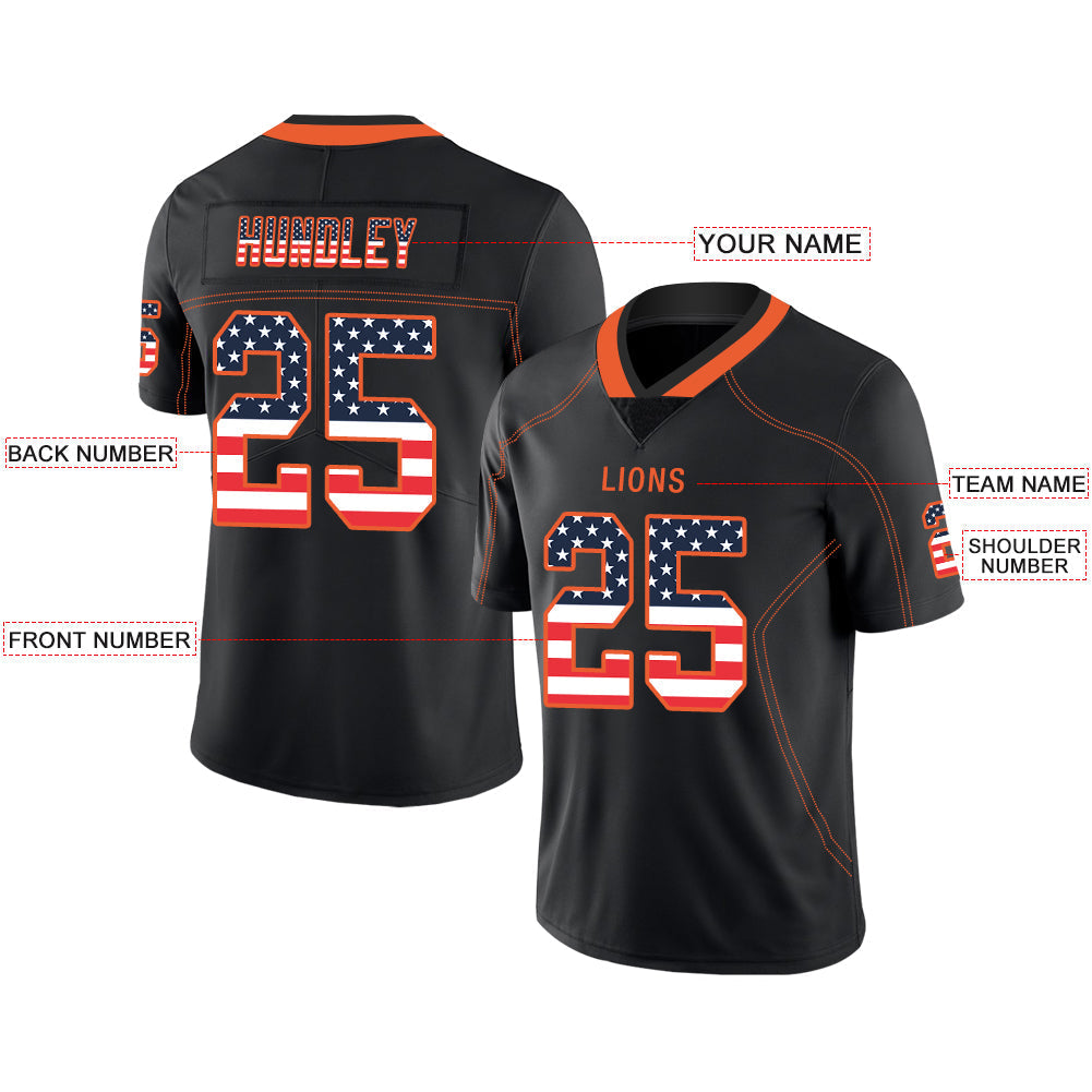 Custom C.Bengal Stitched American Football Jerseys Personalize Birthday Gifts Black Jersey view 2