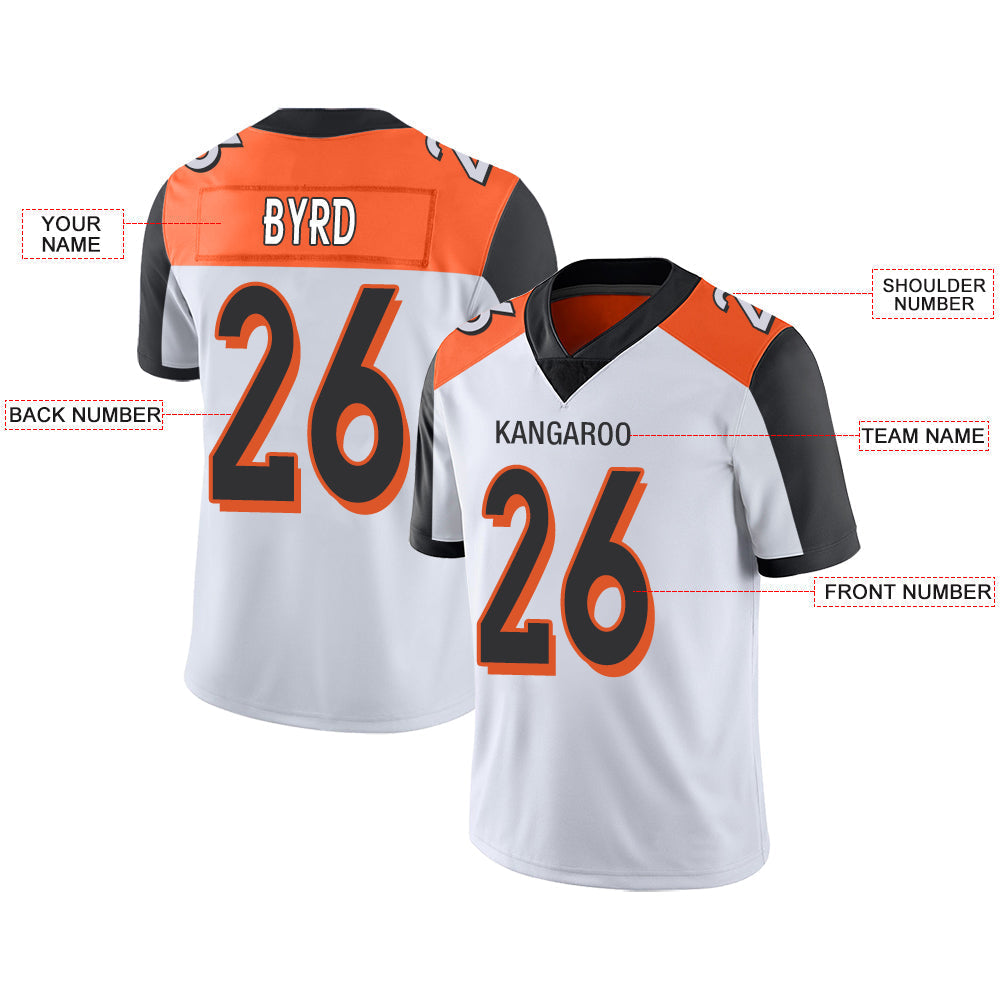 Custom C.Bengal Stitched American Football Jerseys Personalize Birthday Gifts White Jersey view 2