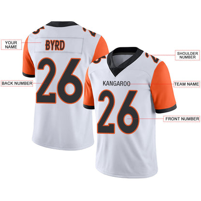 Custom C.Bengal Stitched American Football Jerseys Personalize Birthday Gifts White Jersey view 2