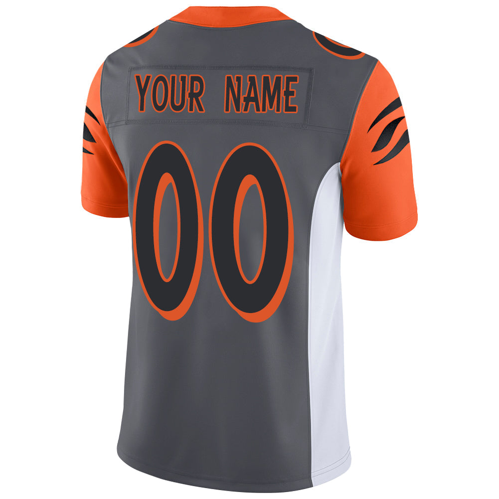 Custom C.Bengal Stitched American Football Jerseys Personalize Birthday Gifts Grey Jersey view 3