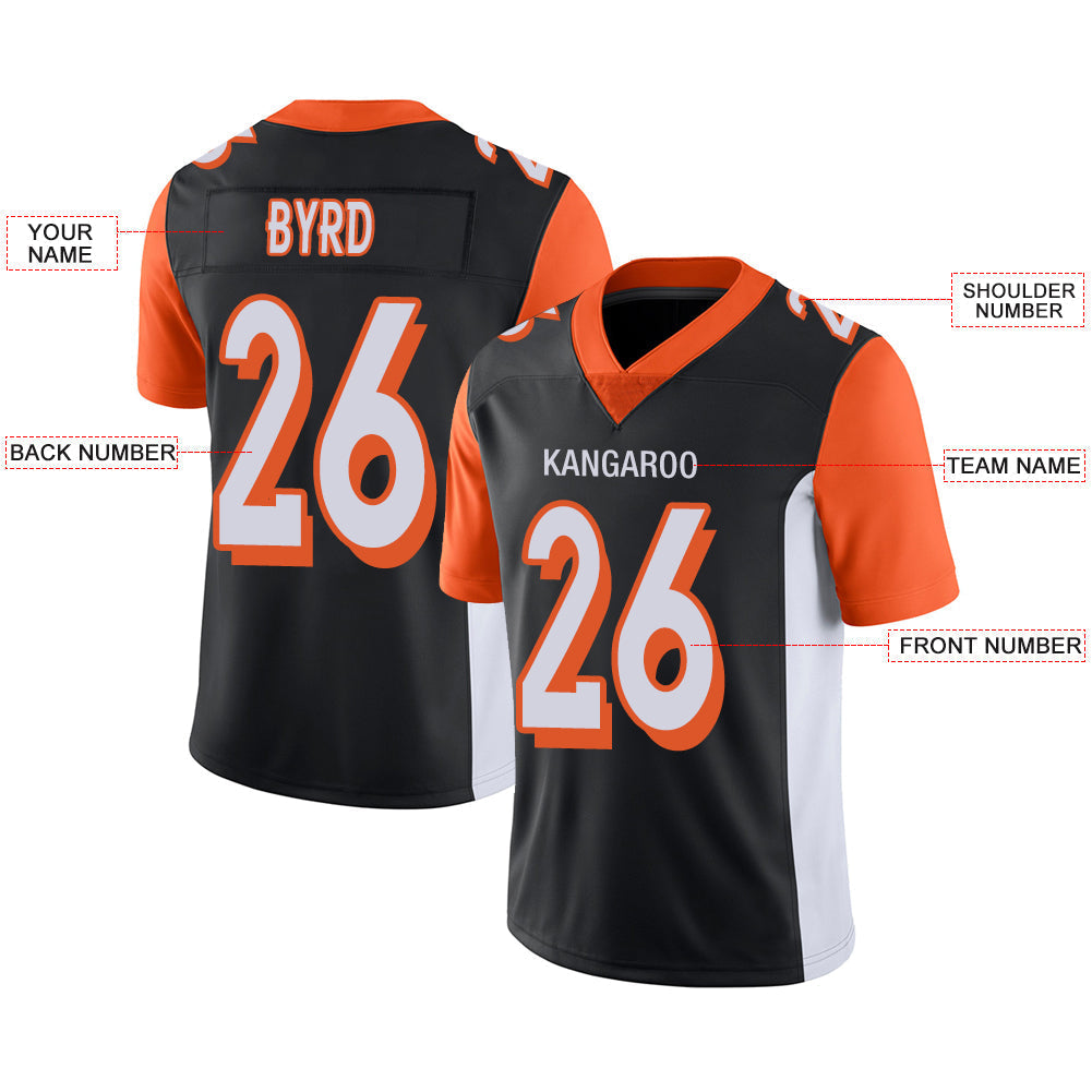 Custom C.Bengal Stitched American Football Jerseys Personalize Birthday Gifts Black Jersey view 2