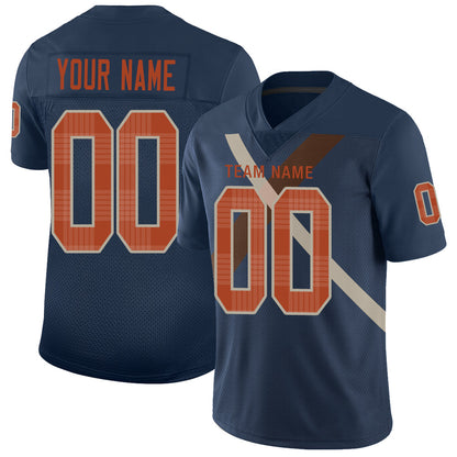 Custom C.Bengal Stitched American Football Jerseys Personalize Birthday Gifts Navy Jersey - Main View