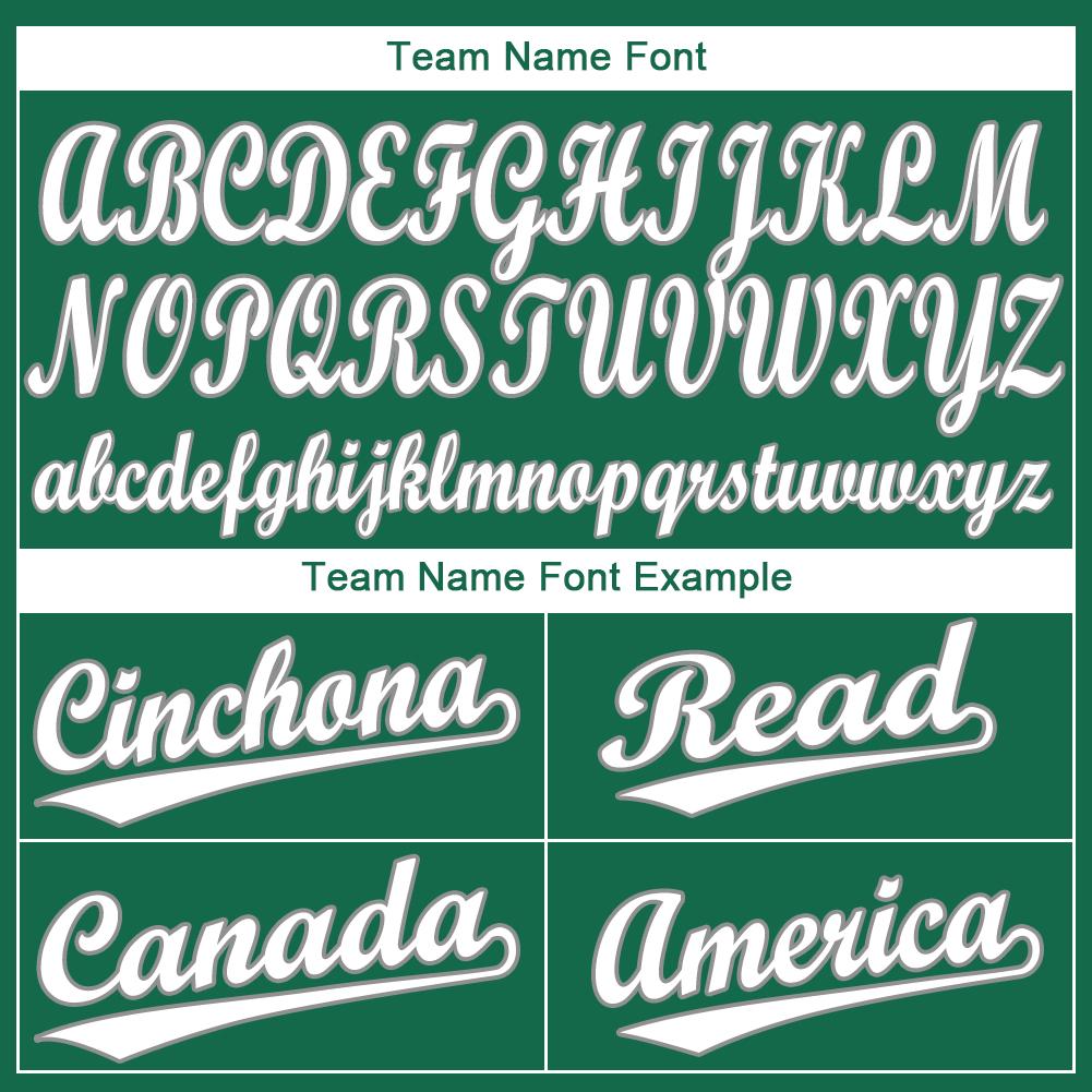 Custom Kelly Green White-Gray Baseball Jersey view 5