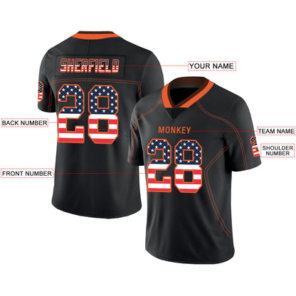 Custom C.Brown Stitched American Football Jerseys Personalize Birthday Gifts Black Jersey view 2