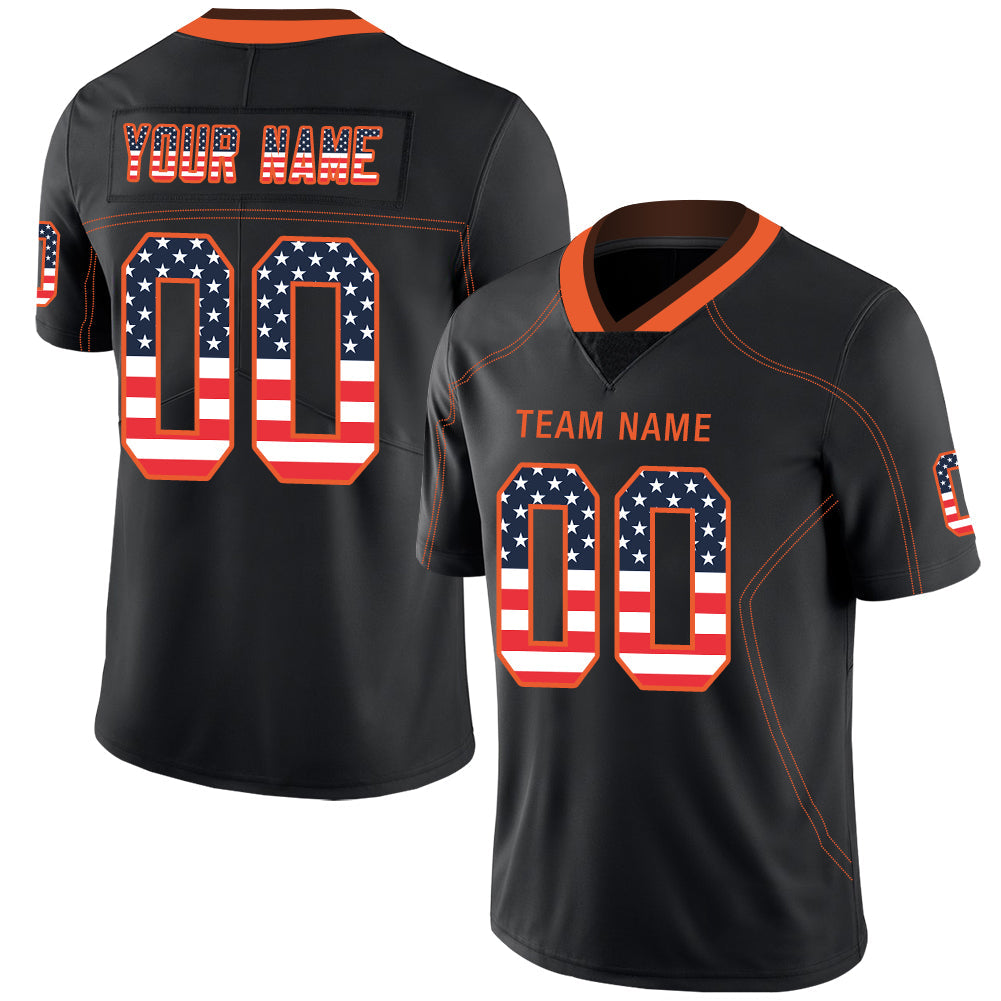 Custom C.Brown Stitched American Football Jerseys Personalize Birthday Gifts Black Jersey - Main View