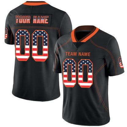 Custom C.Brown Stitched American Football Jerseys Personalize Birthday Gifts Black Jersey - Main View