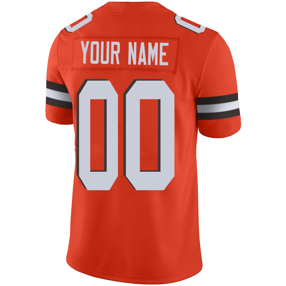 Custom C.Brown Stitched American Football Jerseys Personalize Birthday Gifts Orange Jersey view 2