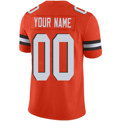 Custom C.Brown Stitched American Football Jerseys Personalize Birthday Gifts Orange Jersey view 2
