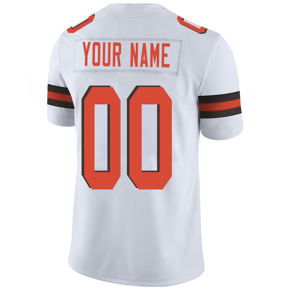 Custom C.Brown Stitched American Jerseys Personalize Birthday Gifts White Football Jerseys view 3