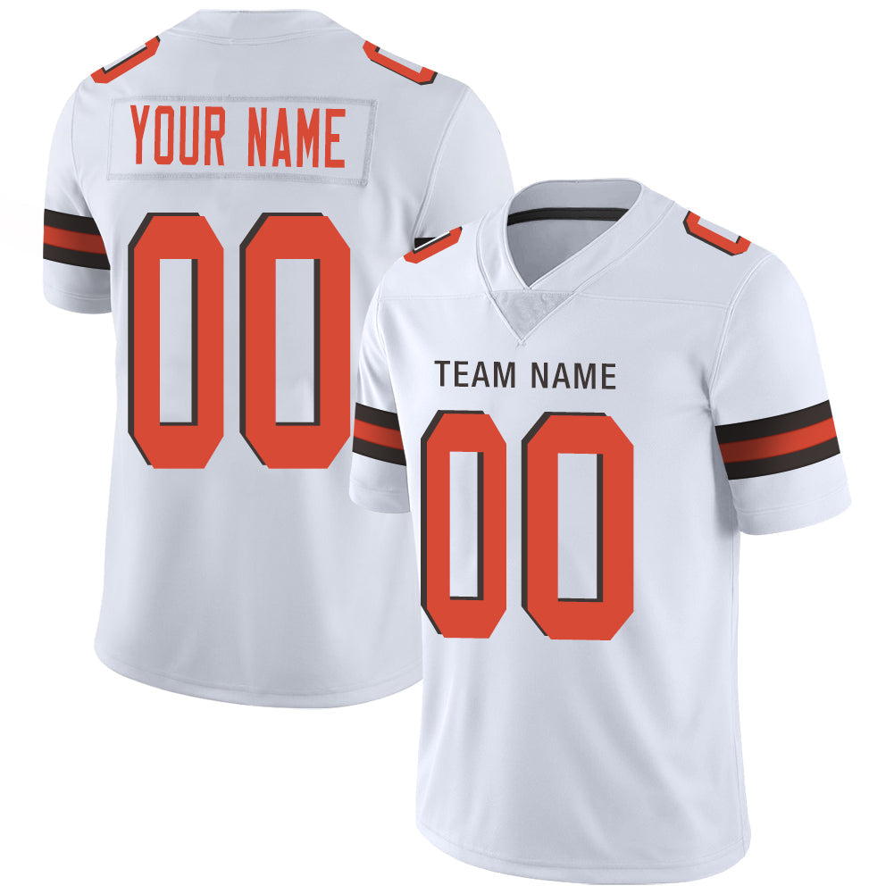 Custom C.Brown Stitched American Jerseys Personalize Birthday Gifts White Football Jerseys - Main View