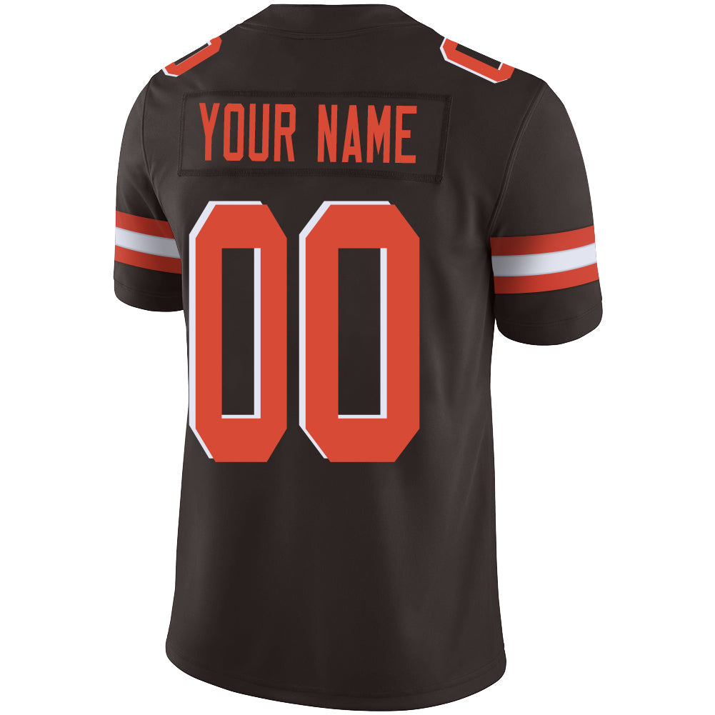 Custom C.Brown Stitched American Jerseys Personalize Birthday Gifts Brown Football Jerseys view 3