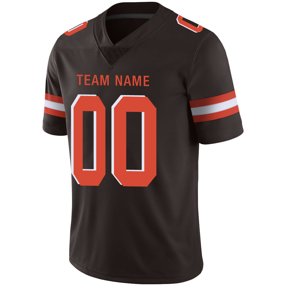Custom C.Brown Stitched American Jerseys Personalize Birthday Gifts Brown Football Jerseys view 4