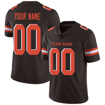 Custom C.Brown Stitched American Jerseys Personalize Birthday Gifts Brown Football Jerseys - Main View