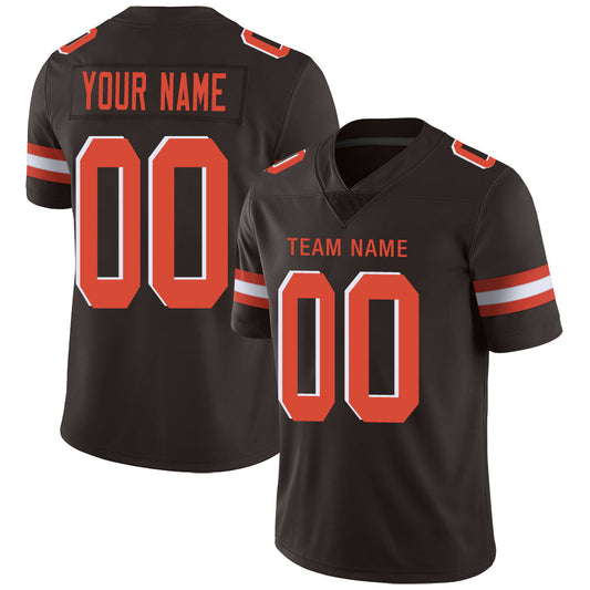 Custom C.Brown Stitched American Jerseys Personalize Birthday Gifts Brown Football Jerseys - Main View