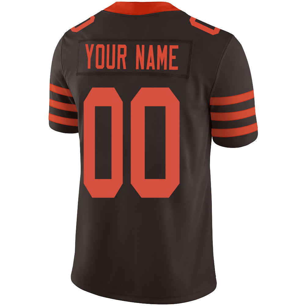 Custom C.Brown Stitched American Football Jerseys Personalize Birthday Gifts Brown Jersey view 3