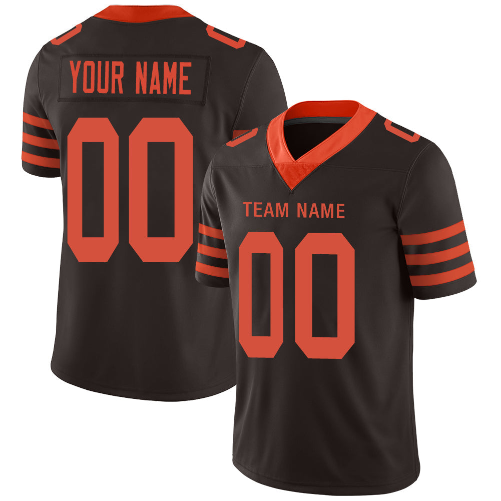 Custom C.Brown Stitched American Football Jerseys Personalize Birthday Gifts Brown Jersey - Main View