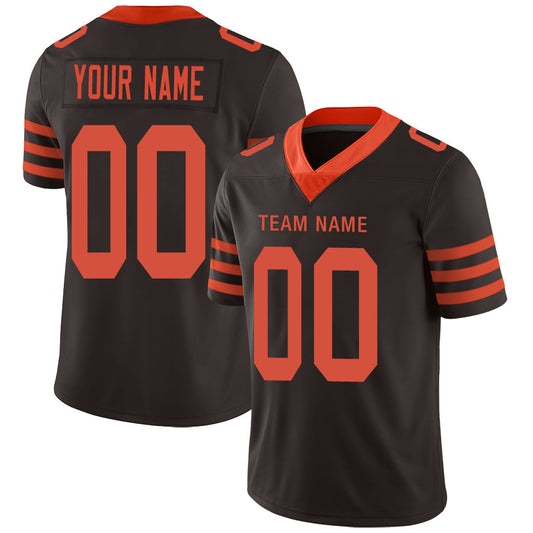 Custom C.Brown Stitched American Football Jerseys Personalize Birthday Gifts Brown Jersey - Main View