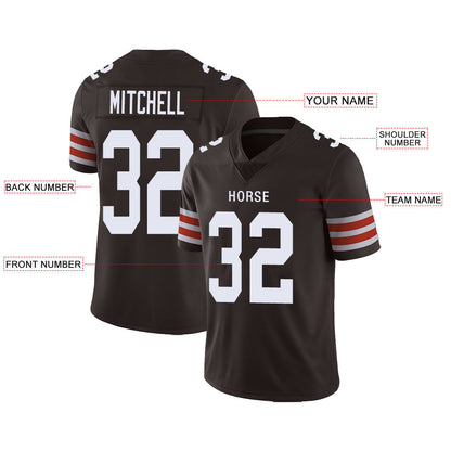 Custom C.Brown Stitched American Jerseys Personalize Birthday Gifts Brown Jersey Football view 2