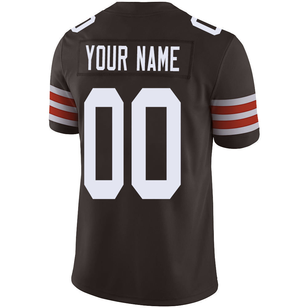 Custom C.Brown Stitched American Jerseys Personalize Birthday Gifts Brown Jersey Football view 3