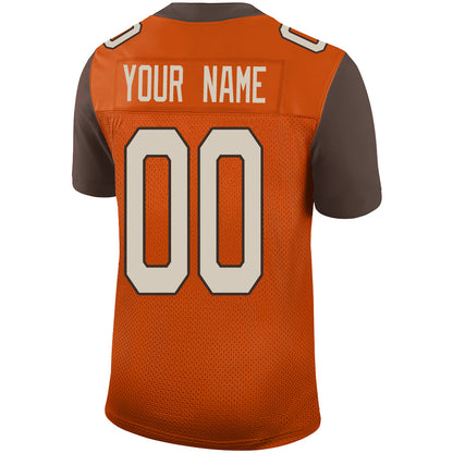 Custom C.Brown Stitched American Football Jerseys Personalize Birthday Gifts Orange Jersey view 3