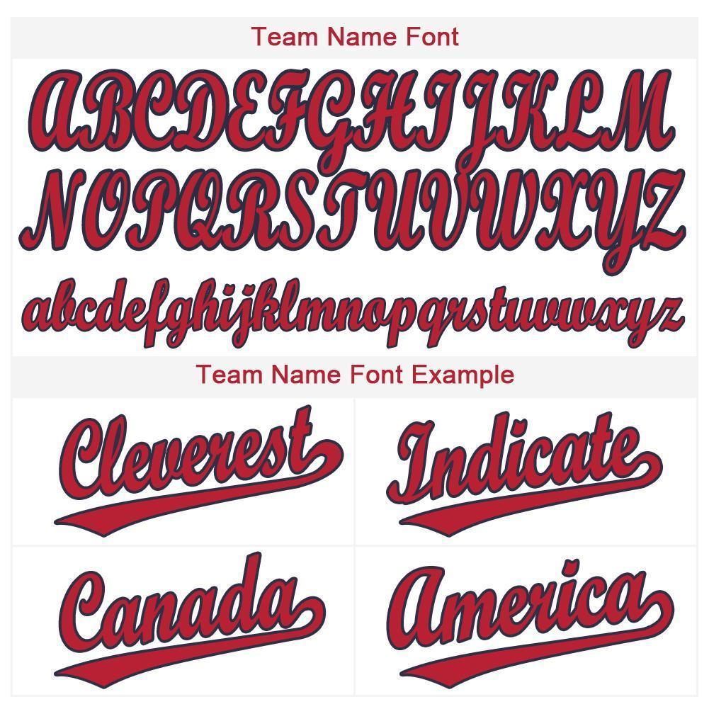 Custom White Red-Navy Baseball Jersey view 5