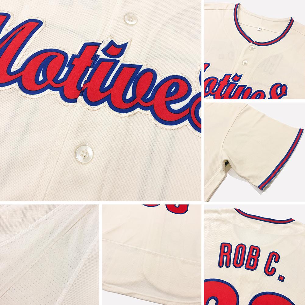 Custom Cream Black Orange-Old Gold Authentic Baseball Jersey view 6
