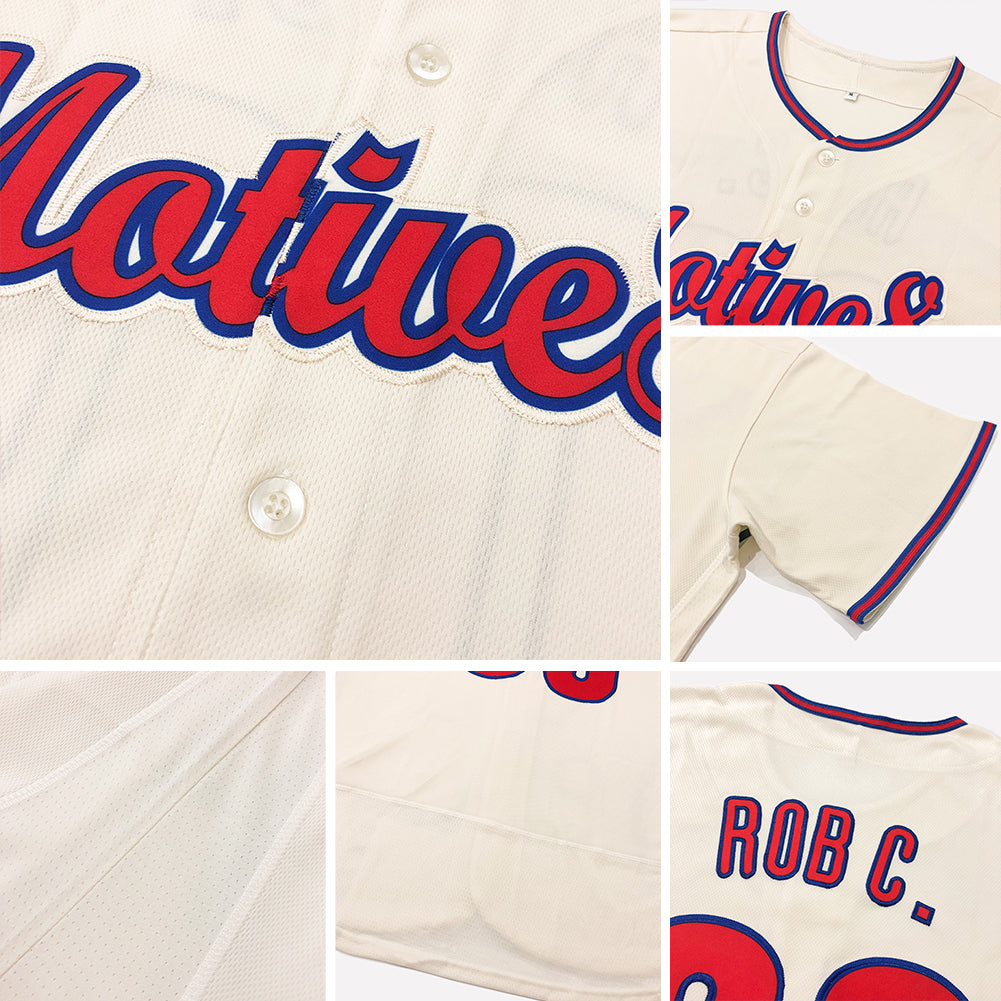 Custom Cream Black Orange-Old Gold Authentic Baseball Jersey view 6
