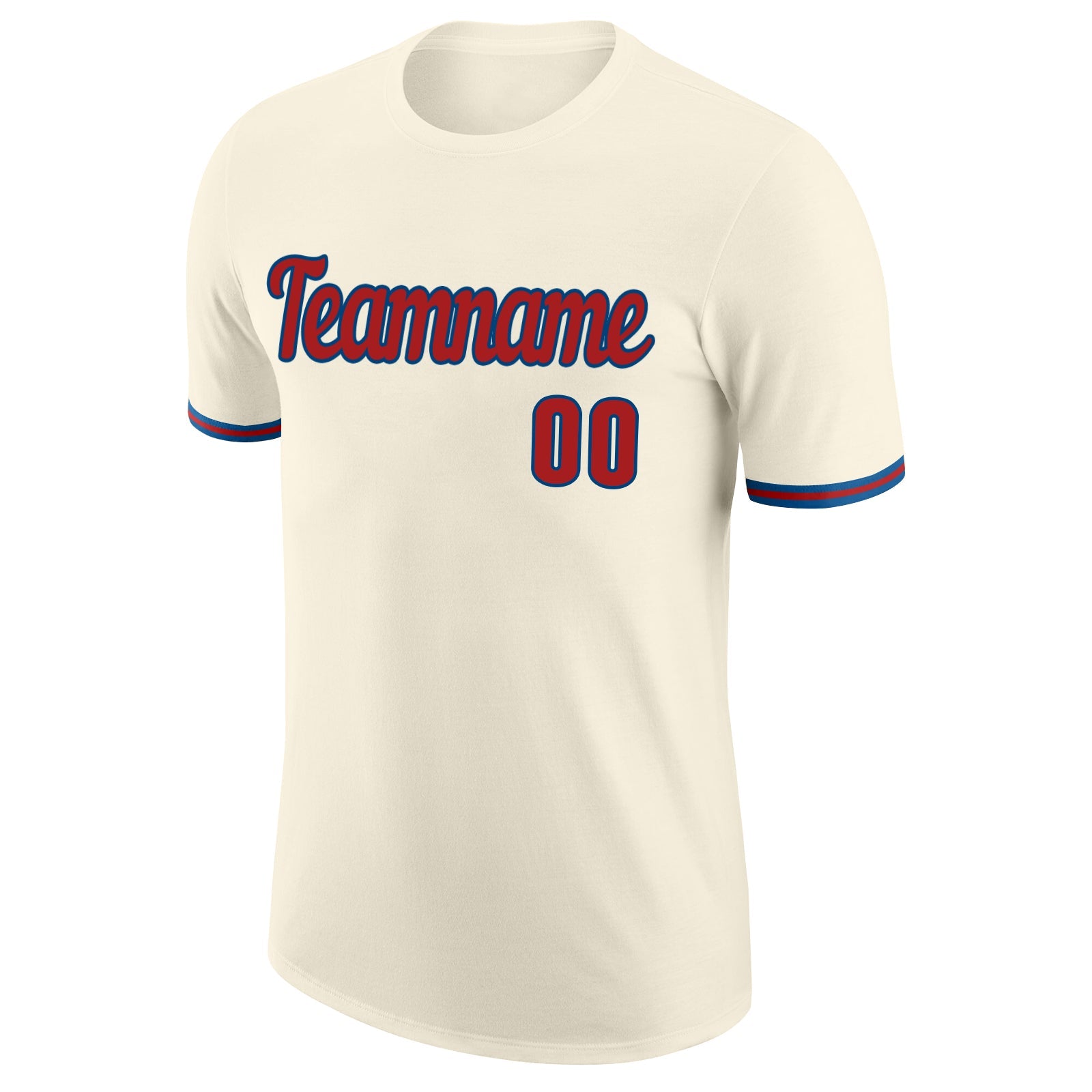Custom Cream Red-Royal Performance T-Shirt view 5
