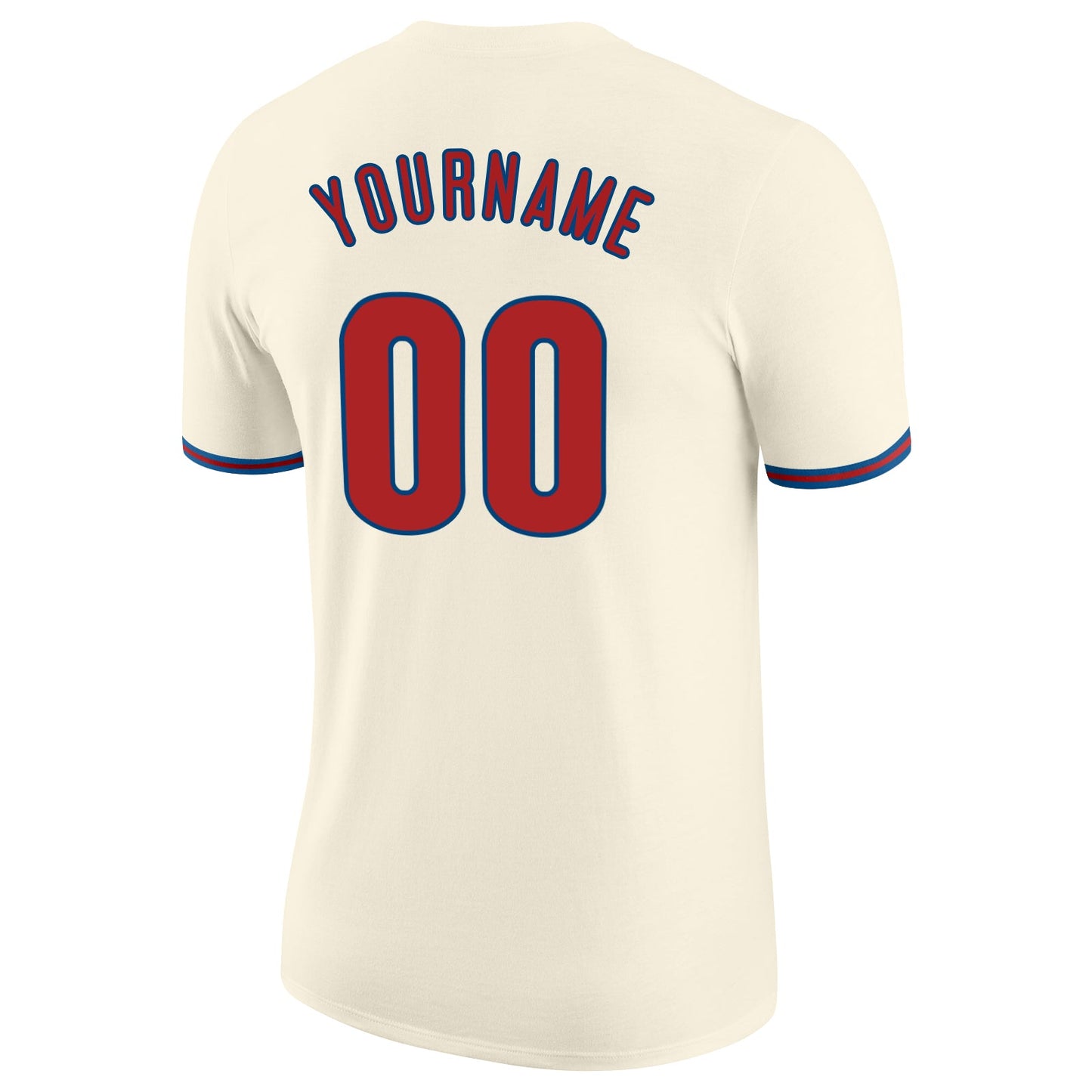 Custom Cream Red-Royal Performance T-Shirt view 6