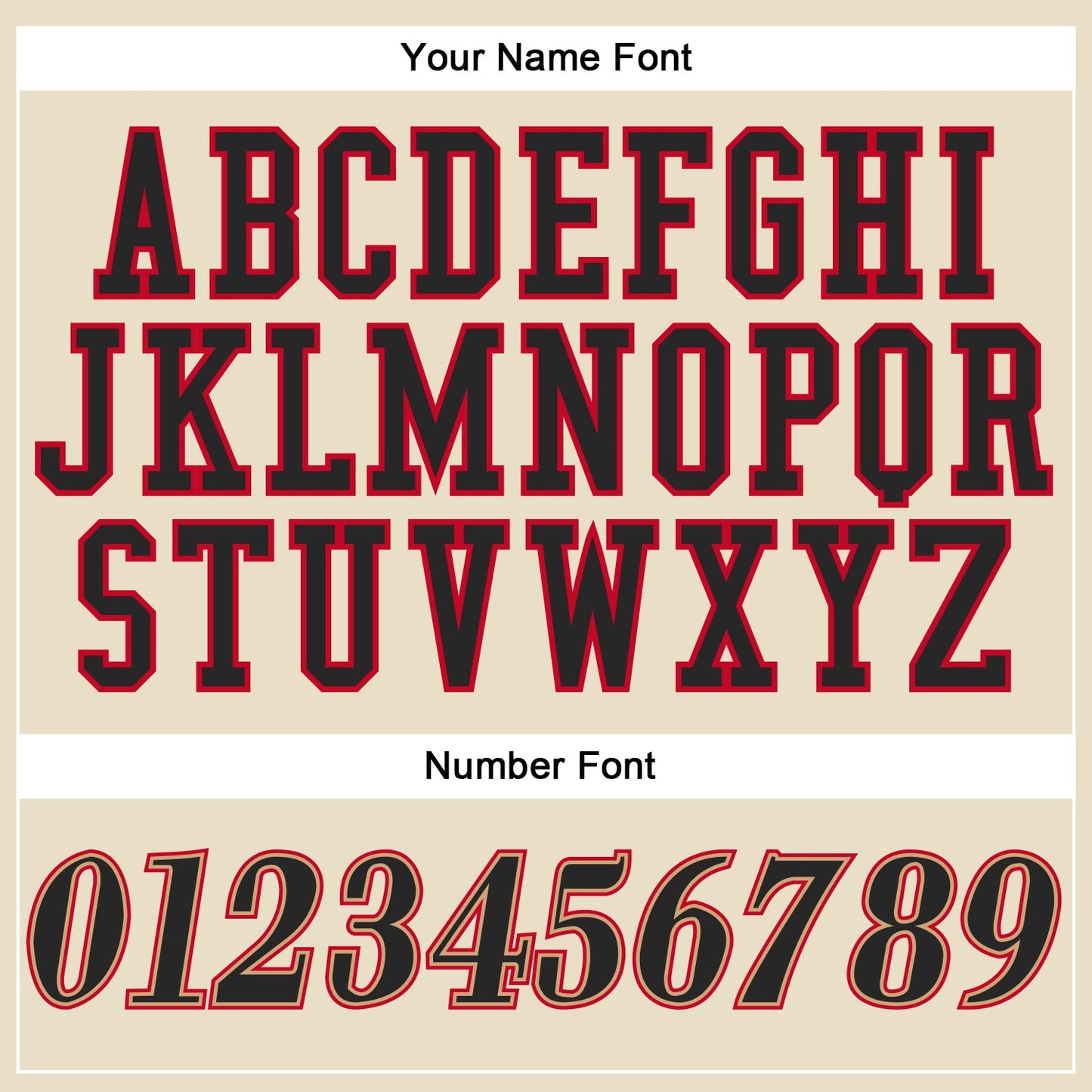 Custom Cream Black-Red Authentic Throwback Basketball Jersey view 4