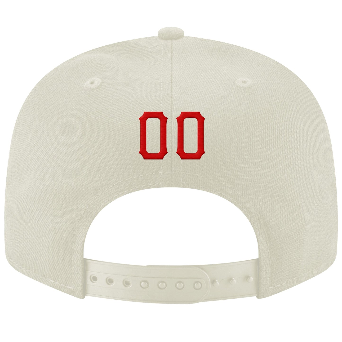 Custom Cream Red-Royal Stitched Adjustable Snapback Hat view 3
