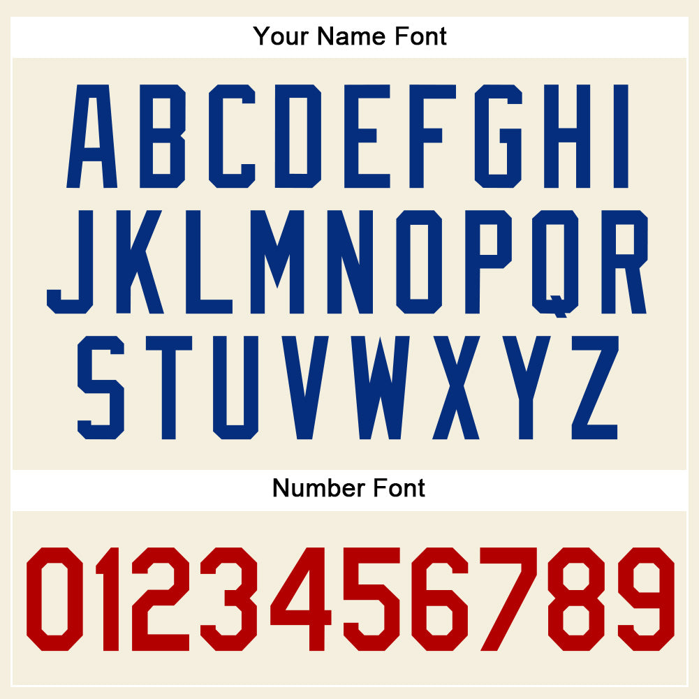 Custom Cream Black Pinstripe Red-Royal Authentic Baseball Jersey view 6