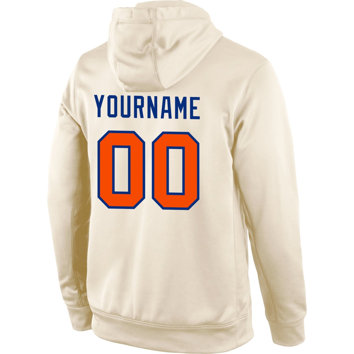 Custom Stitched Cream Orange-Royal Sports Pullover Sweatshirt Hoodie view 3