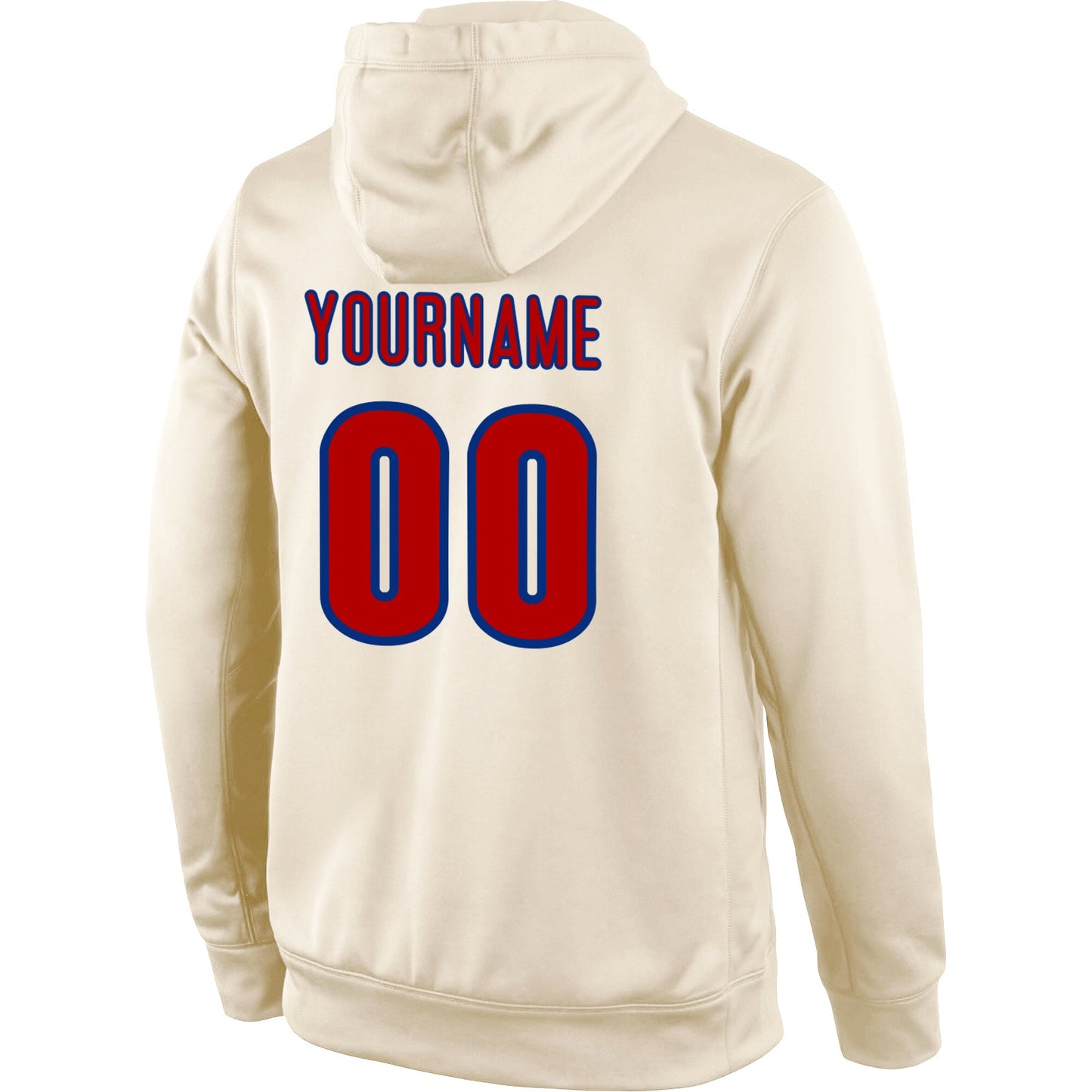 Custom Stitched Cream Red-Royal Sports Pullover Sweatshirt Hoodie view 3