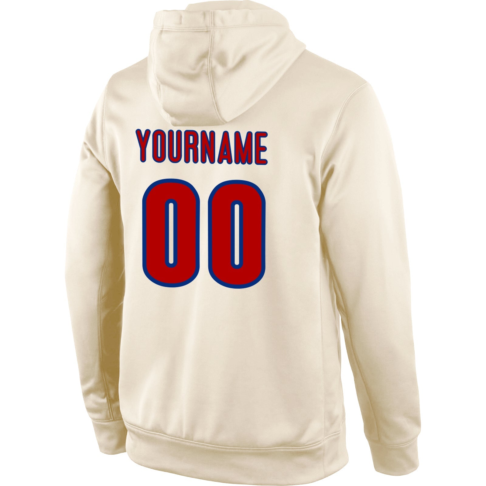Custom Stitched Cream Red-Royal Sports Pullover Sweatshirt Hoodie view 3