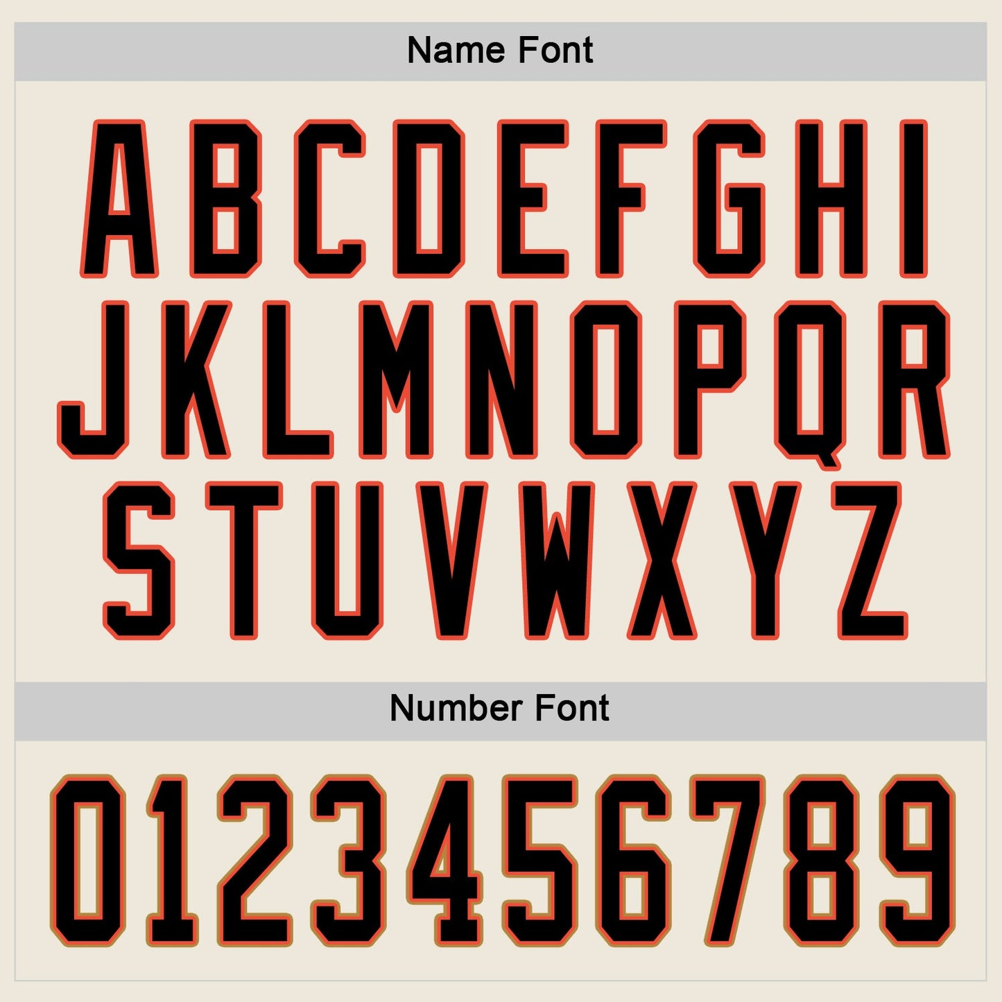 Custom Cream Black-Orange Hockey Jersey view 3