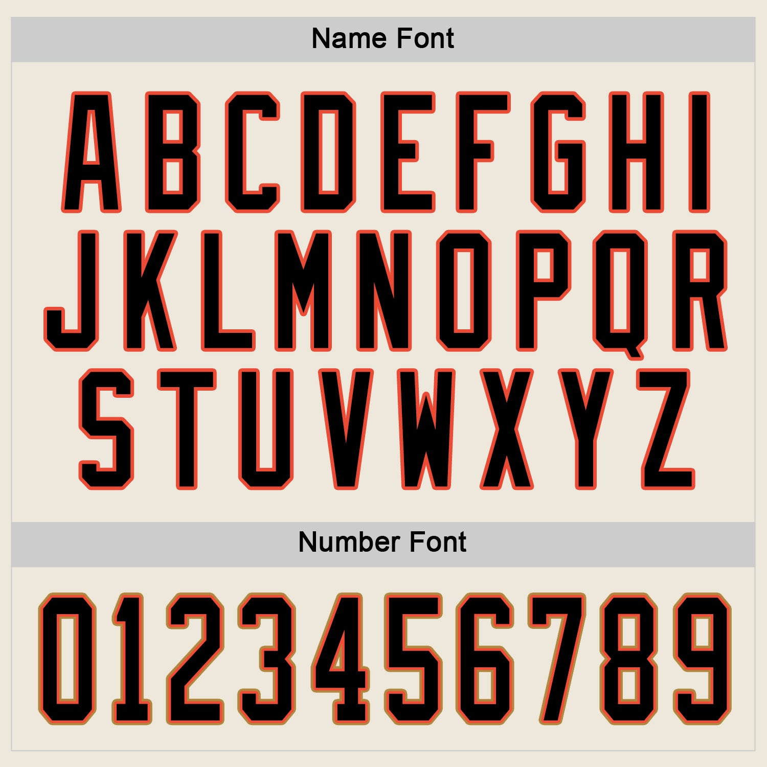 Custom Cream Black-Orange Hockey Jersey view 3