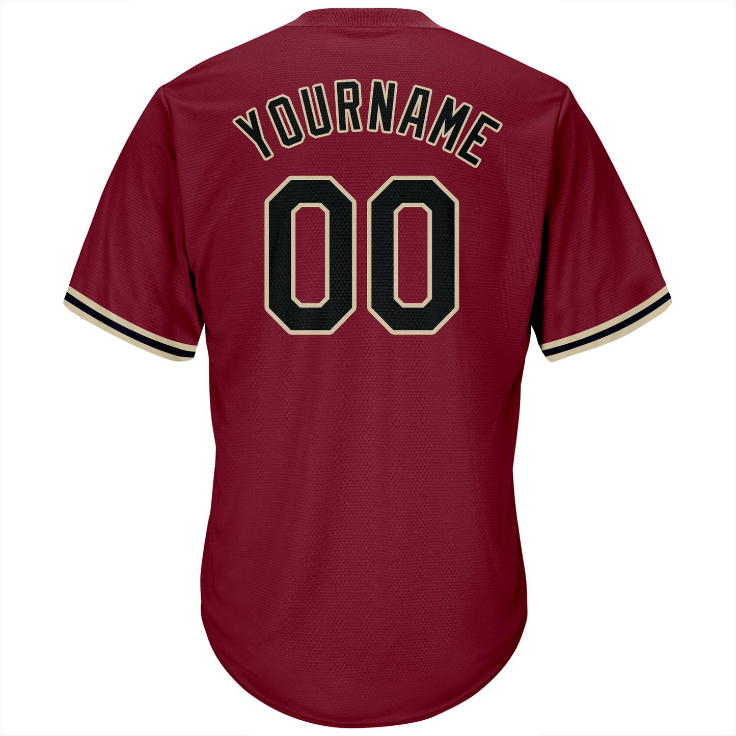 Custom Crimson Black-City Cream Authentic Throwback Rib-Knit Baseball Jersey Shirt view 3