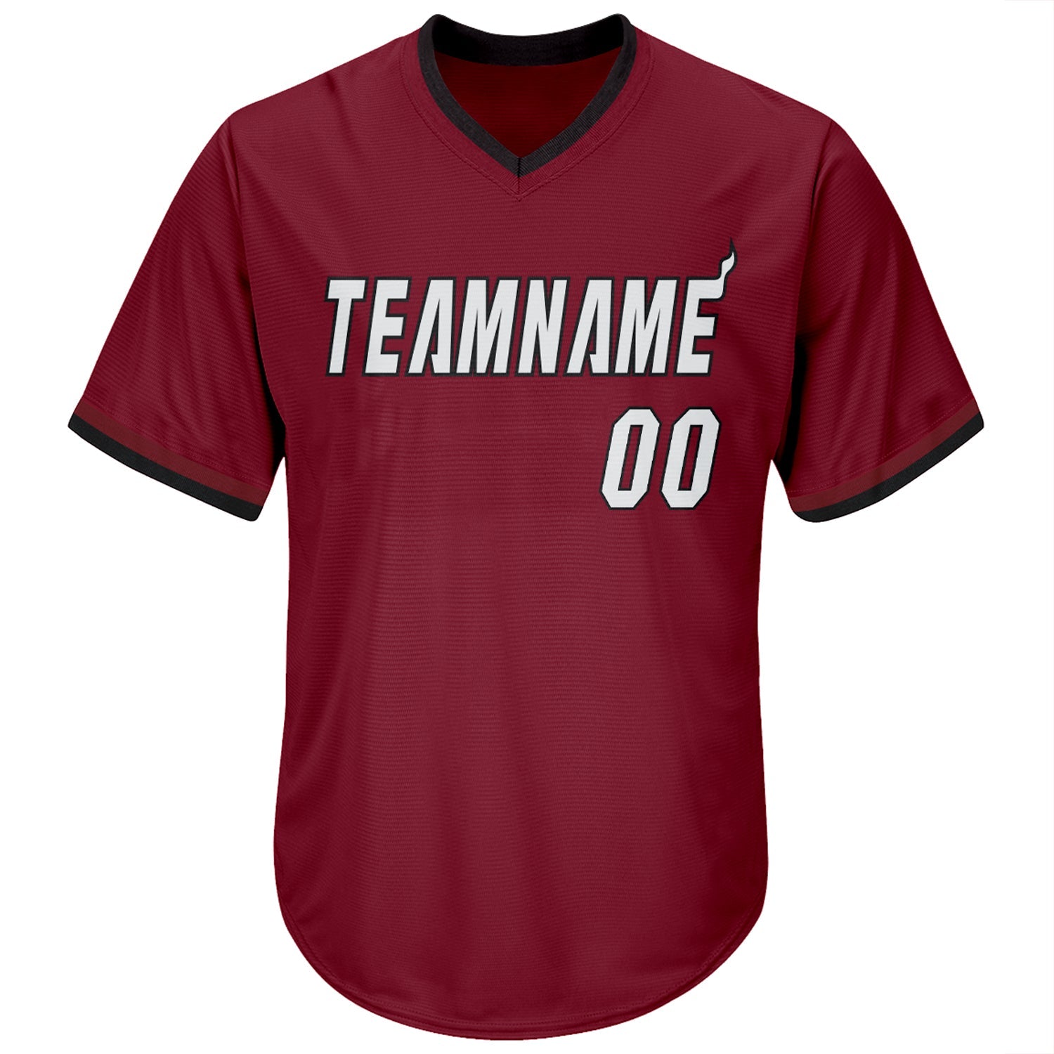 Custom Crimson White-Black Authentic Throwback Rib-Knit Baseball Jersey Shirt view 2
