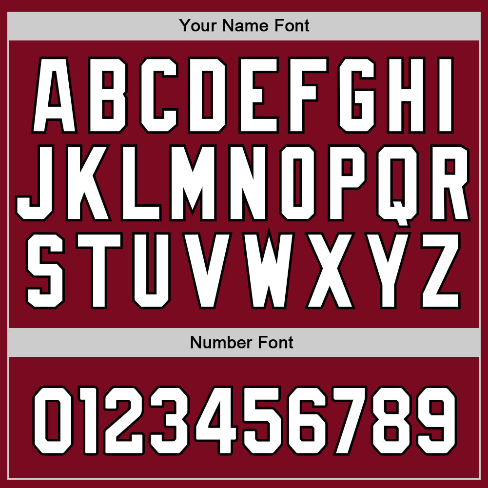 Custom Crimson White-Black Authentic Baseball Jersey view 5