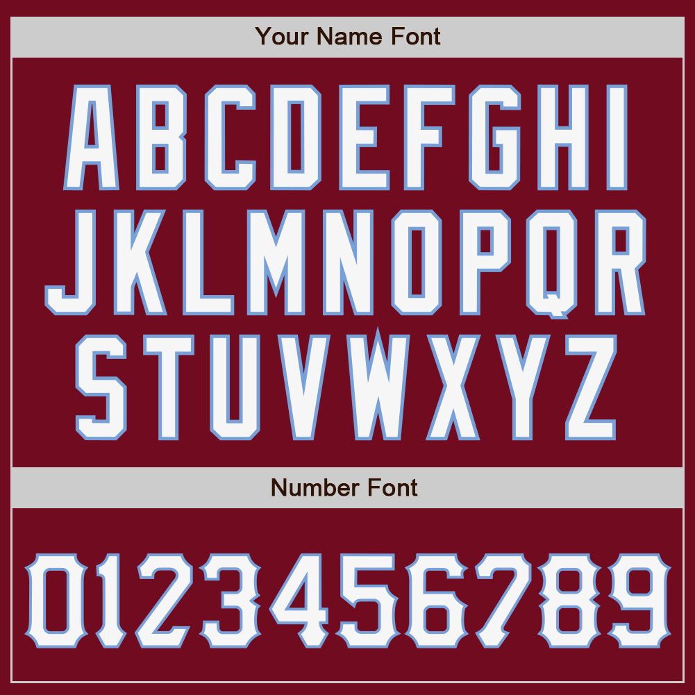 Custom Crimson White-Light Blue Authentic Baseball Jersey view 4