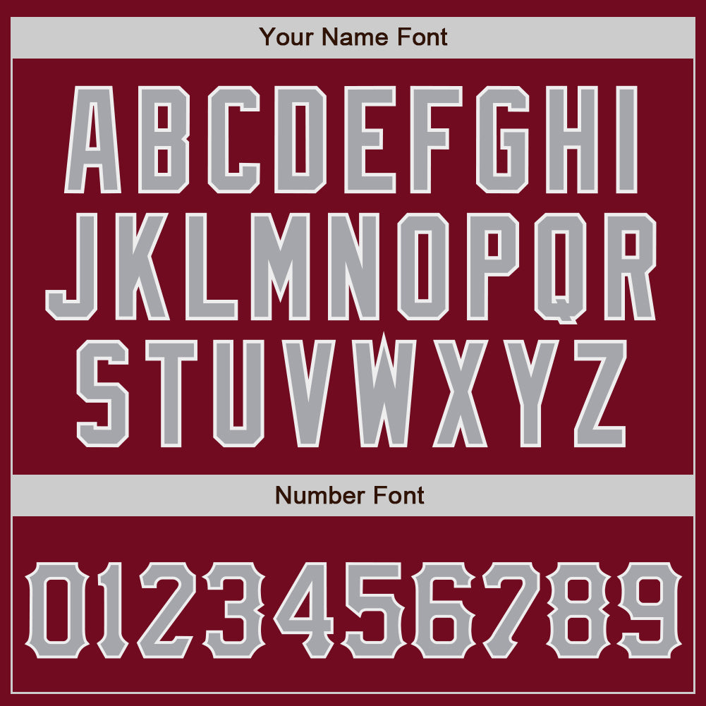 Custom Crimson Gray-White Authentic Baseball Jersey view 5