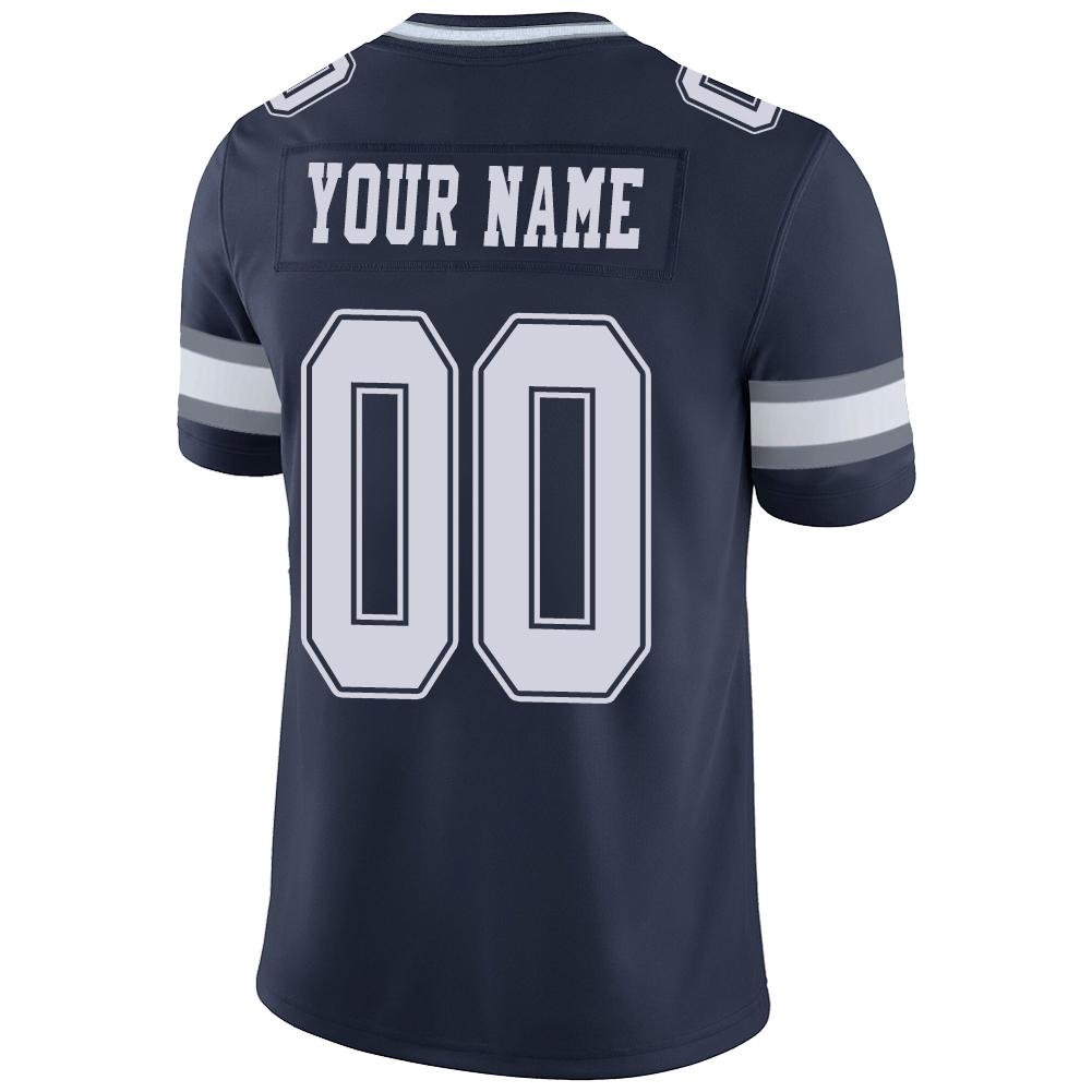 Custom D.Cowboys American Men's Youth And Women Stitched Navy Football Jerseys Personalize Birthday Gifts Jerseys view 3