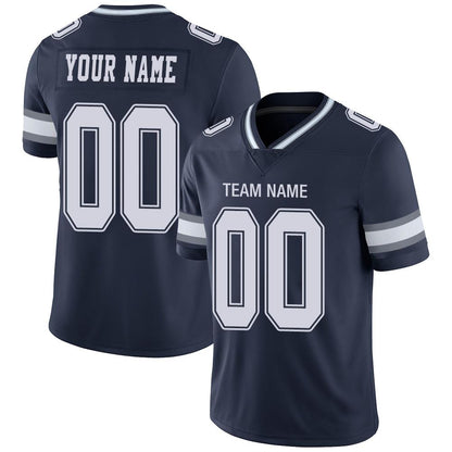 Custom D.Cowboys American Men's Youth And Women Stitched Navy Football Jerseys Personalize Birthday Gifts Jerseys - Main View