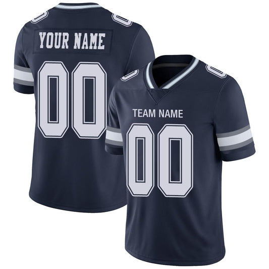 Custom D.Cowboys American Men's Youth And Women Stitched Navy Football Jerseys Personalize Birthday Gifts Jerseys - Main View