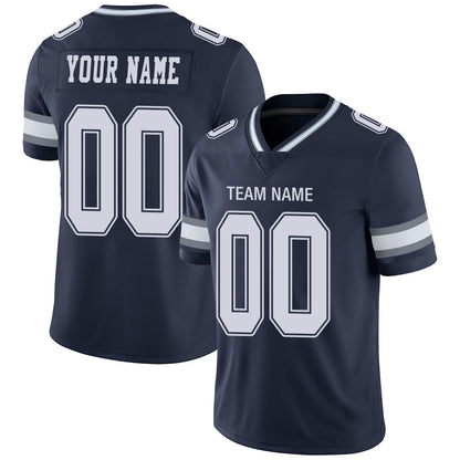 Custom D.Cowboys Stitched American Football Jerseys Personalize Birthday Gifts Navy Jersey - Main View