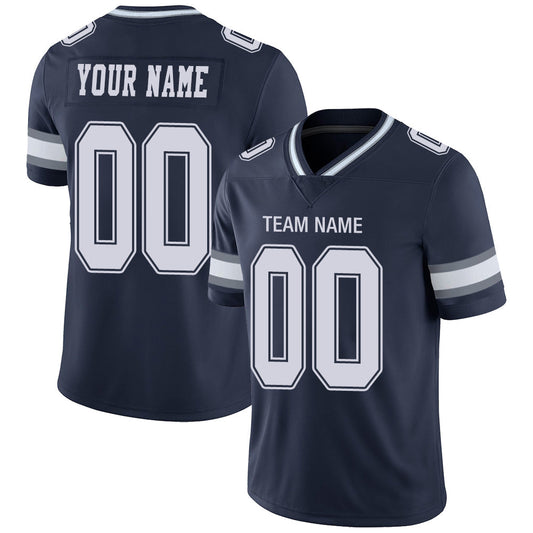 Custom D.Cowboys Stitched American Football Jerseys Personalize Birthday Gifts Navy Jersey - Main View