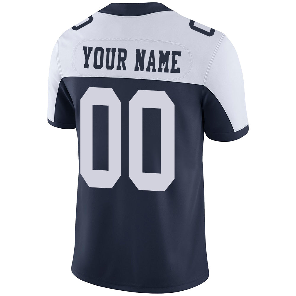 Custom D.Cowboys Stitched American Football Jerseys Personalize Birthday Gifts Navy Jersey view 3