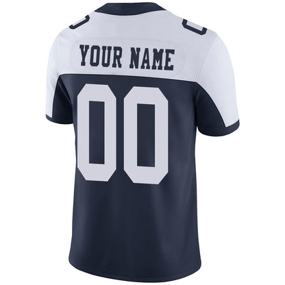 Custom D.Cowboys Stitched American Football Jerseys Personalize Birthday Gifts Navy Jersey view 3