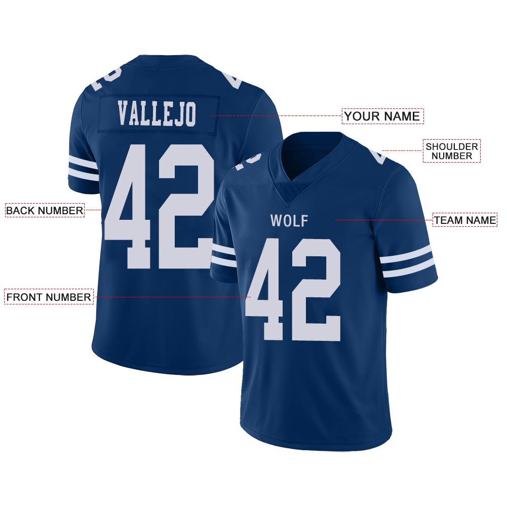 Custom D.Cowboys American Men's Youth And Women Stitched Blue Football Jerseys Personalize Birthday Gifts Jerseys view 2